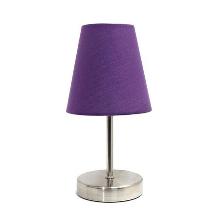 All The Rages Alltherages LT2013-PRP Sand Nickel Basic Table Lamp with Purple Shade LT2013-PRP